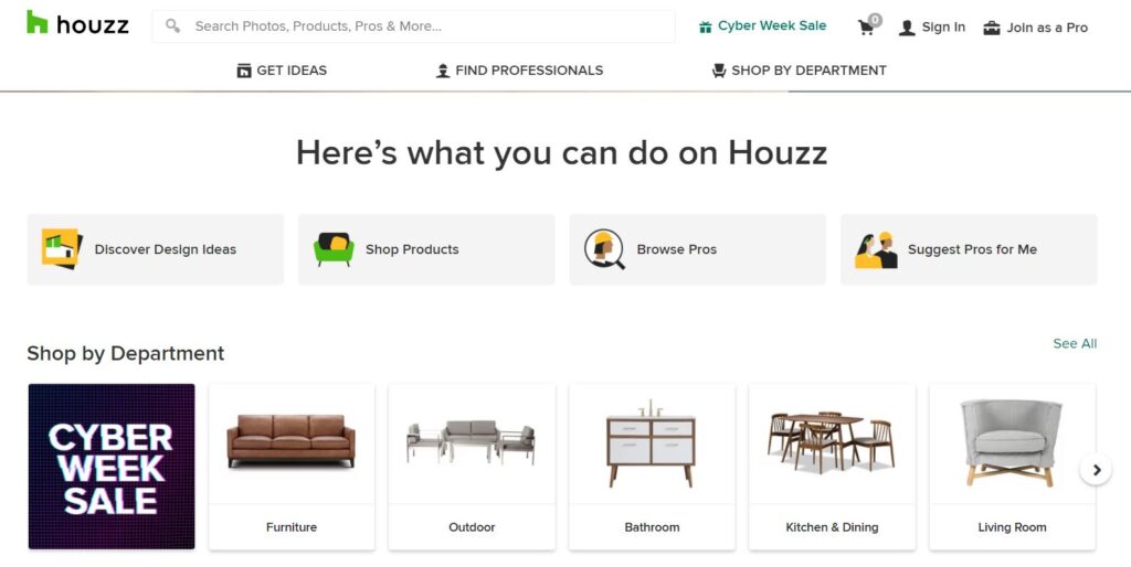 houzz home page