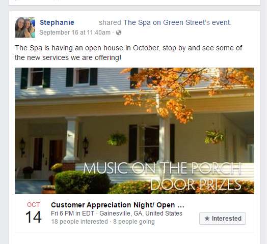 Communicate Local Store Events on Local Social Media