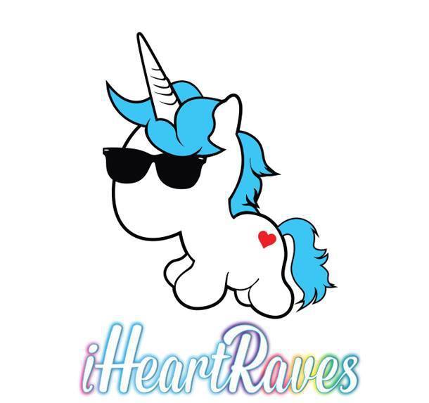 Unicorn wearing sunglasses iHeartRaves