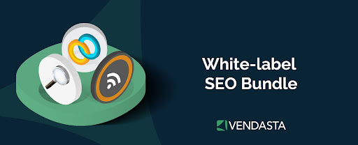 Reselling business ideas 2. A banner with Vendasta’s SEO product related logo and the words “white-label SEO bundle.”