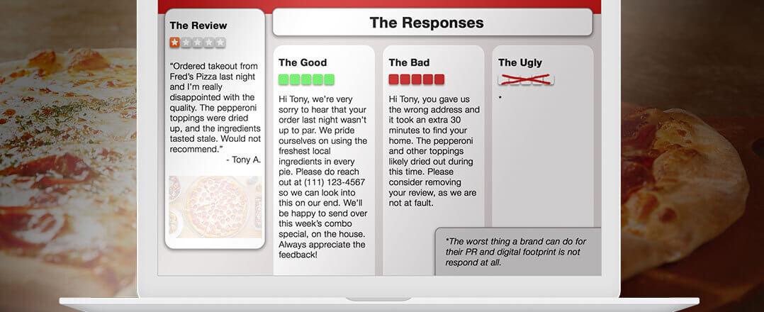 Digital PR review responses example