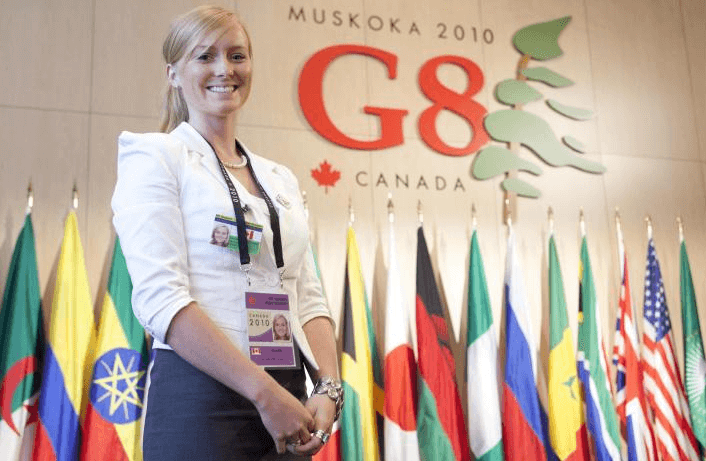Jacqueline Cook at G8 Canada
