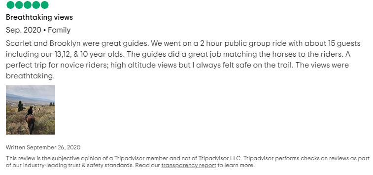 TripAdvisor review