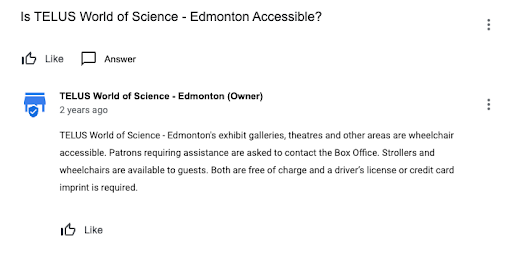 Is TELUS World of Science - Edmonton accessible?