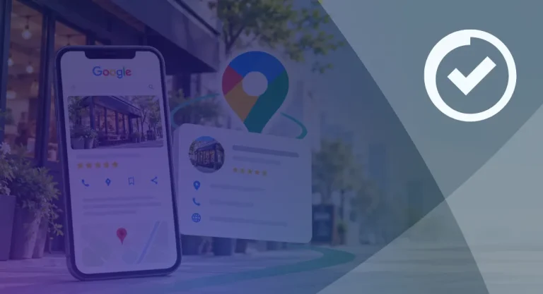 What Is a Google CID Number & What Does It Mean for Business Profiles Phone showing a Google Business Profile with five-star rating beside a Google Maps pin and listing card, illustrating Google CID numbers