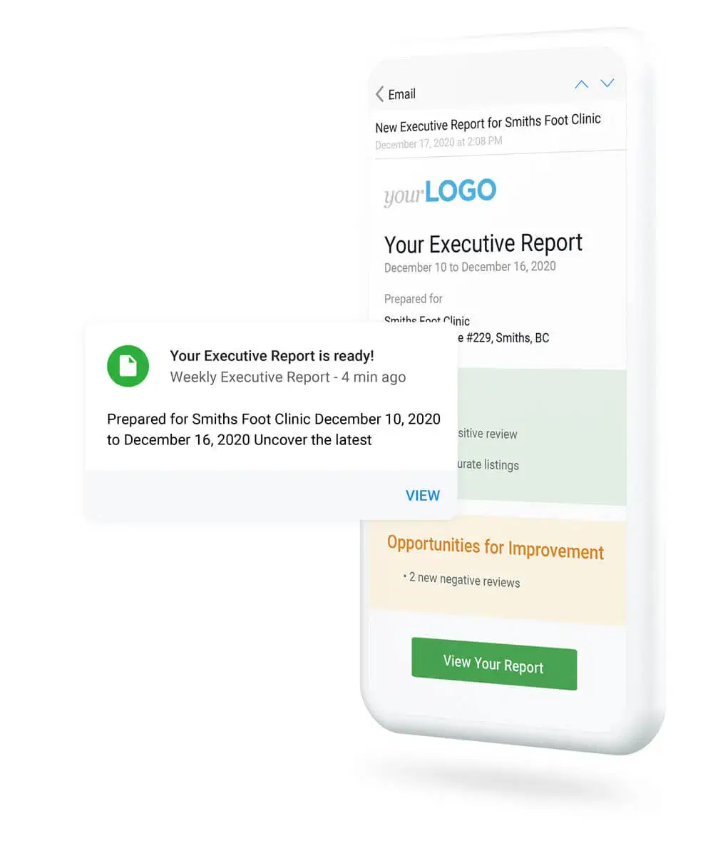 white label reporting: Executive report