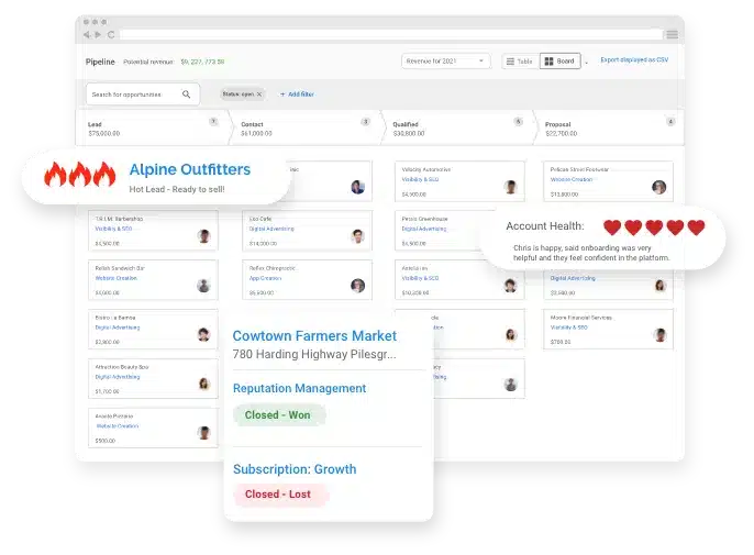 customer retention platform: crm, vendasta