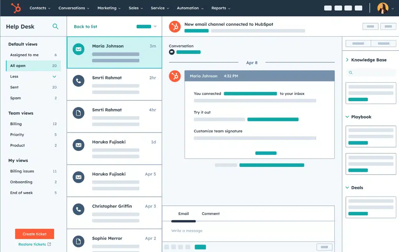 customer retention platform: hubspot, client dashboard, vendasta