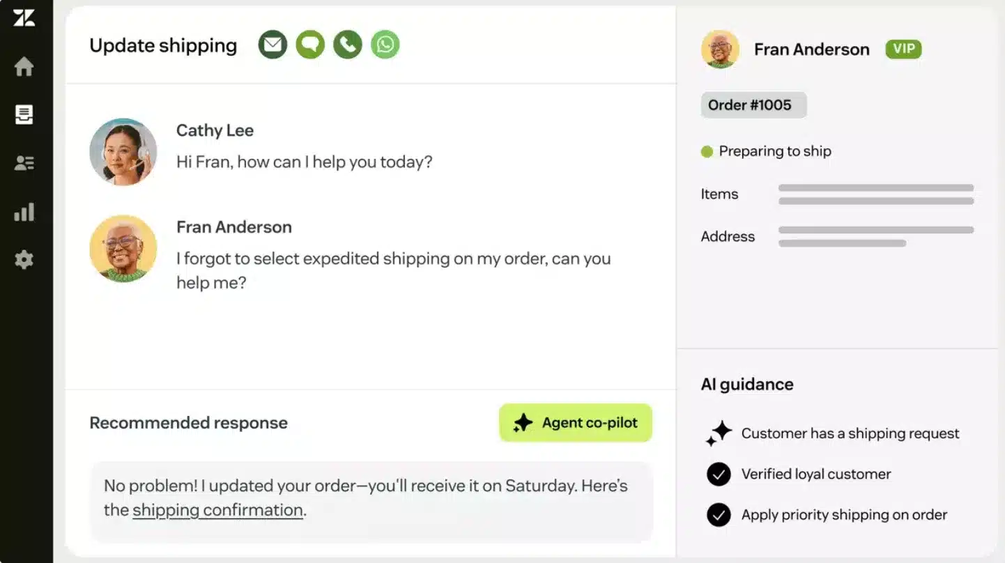 customer retention platform: zendesk, dashboard, vendasta
