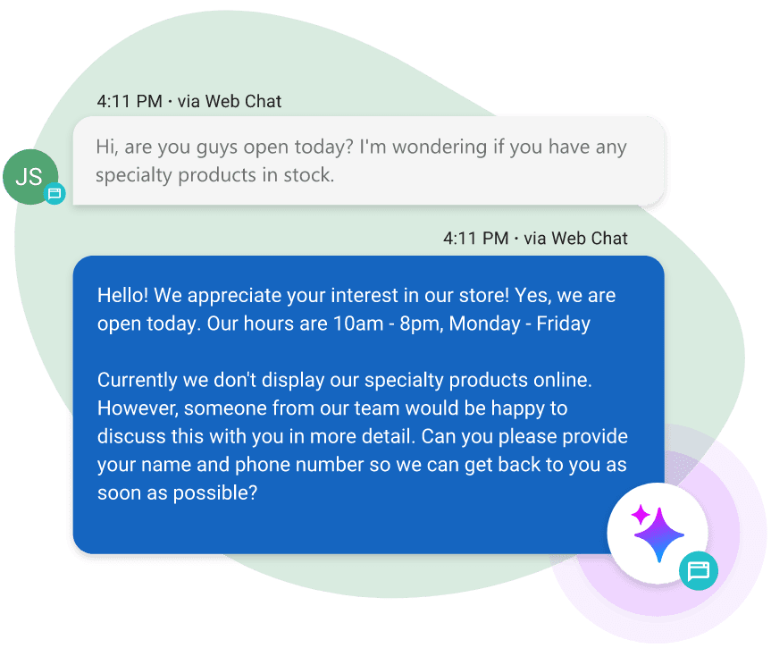 predictive vs generative AI: AI web chat