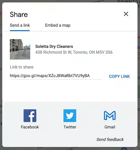 Open the Google Maps view