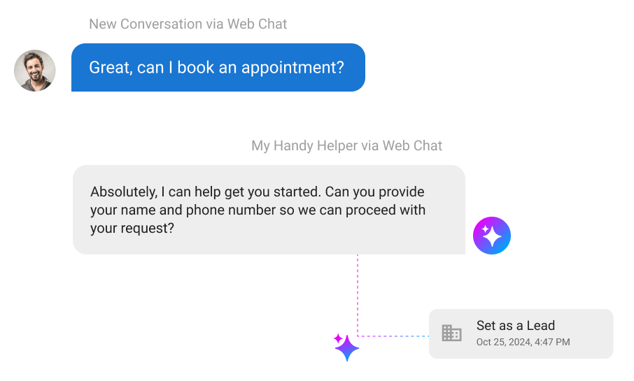Automated lead capture: Vendasta Web Chat CRM Sync