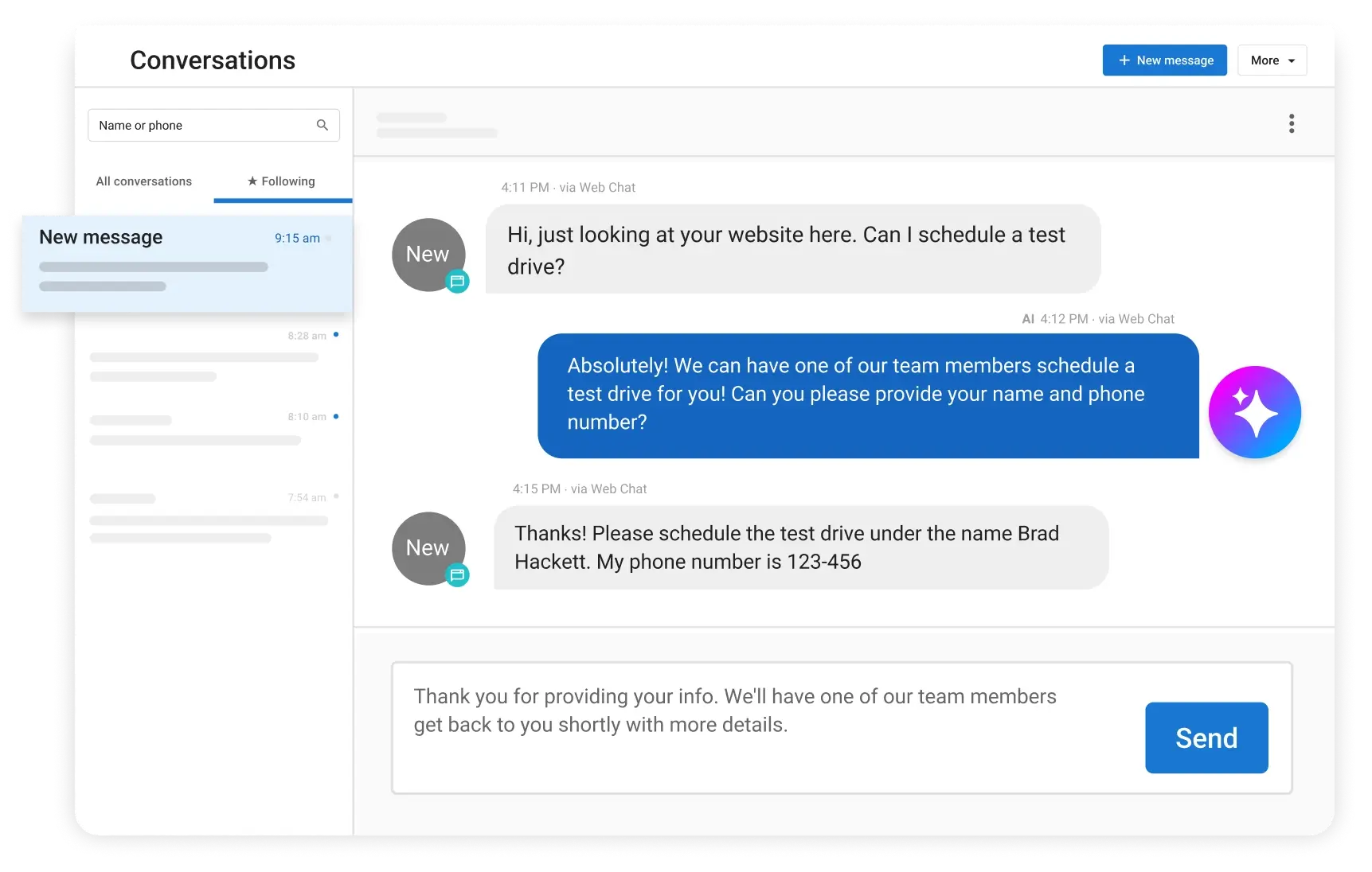 Conversations AI Assisted Chatbot