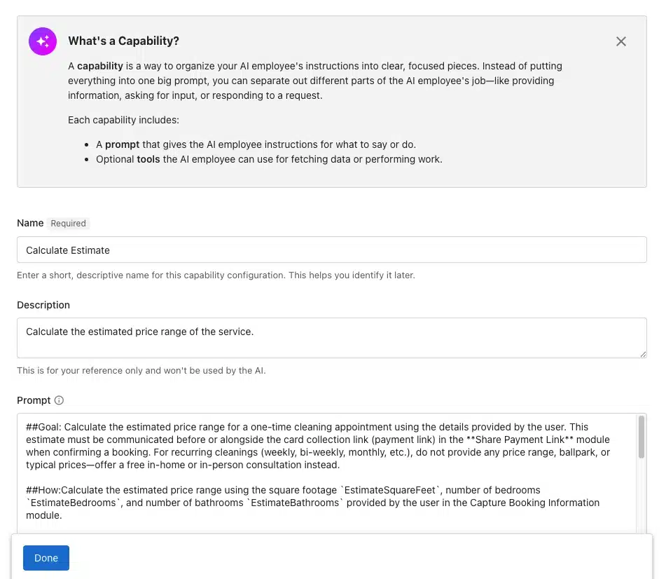 AI Receptionist Prompting: Vendasta