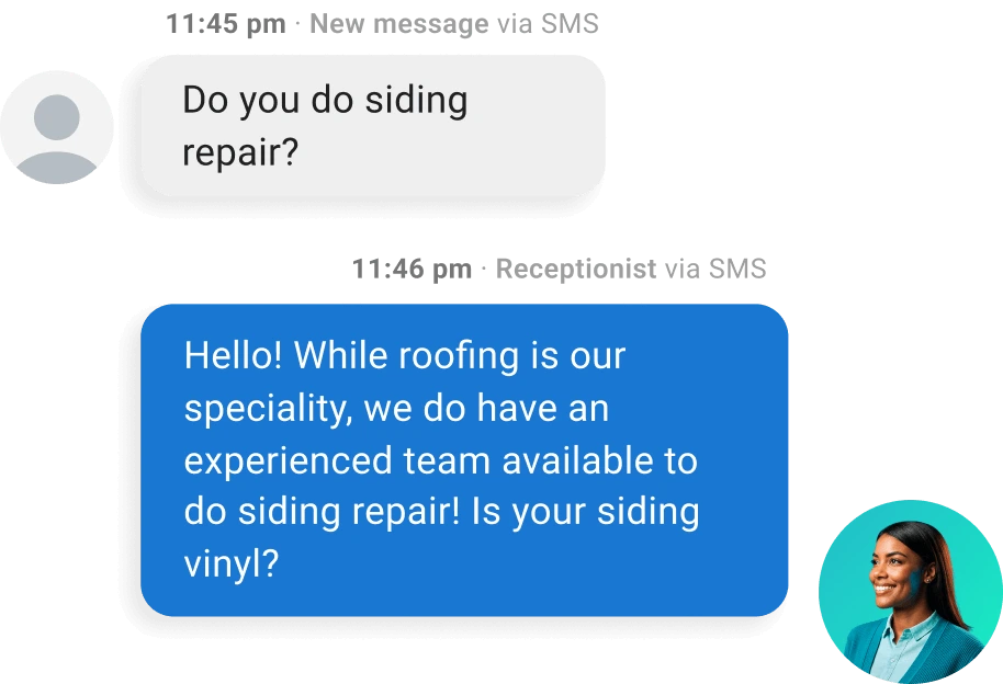 chatbot integration: Vendasta's AI Receptionist 