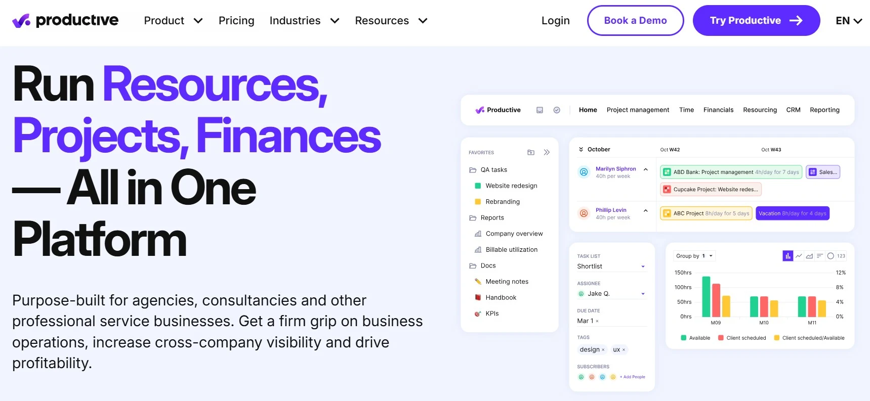 Productive - marketing tools for agencies serving small businesses