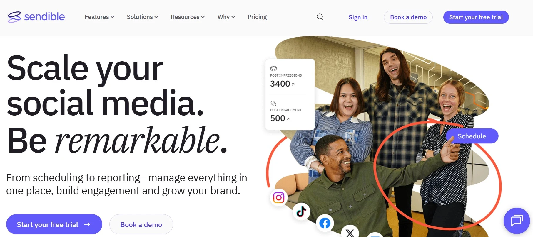 Sendible - marketing tools for agencies serving small businesses