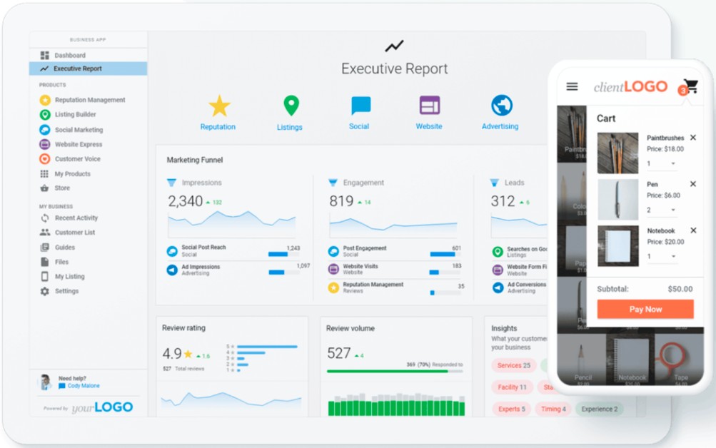 Vendasta's Executive Report Dashboard - AI Report Writer 