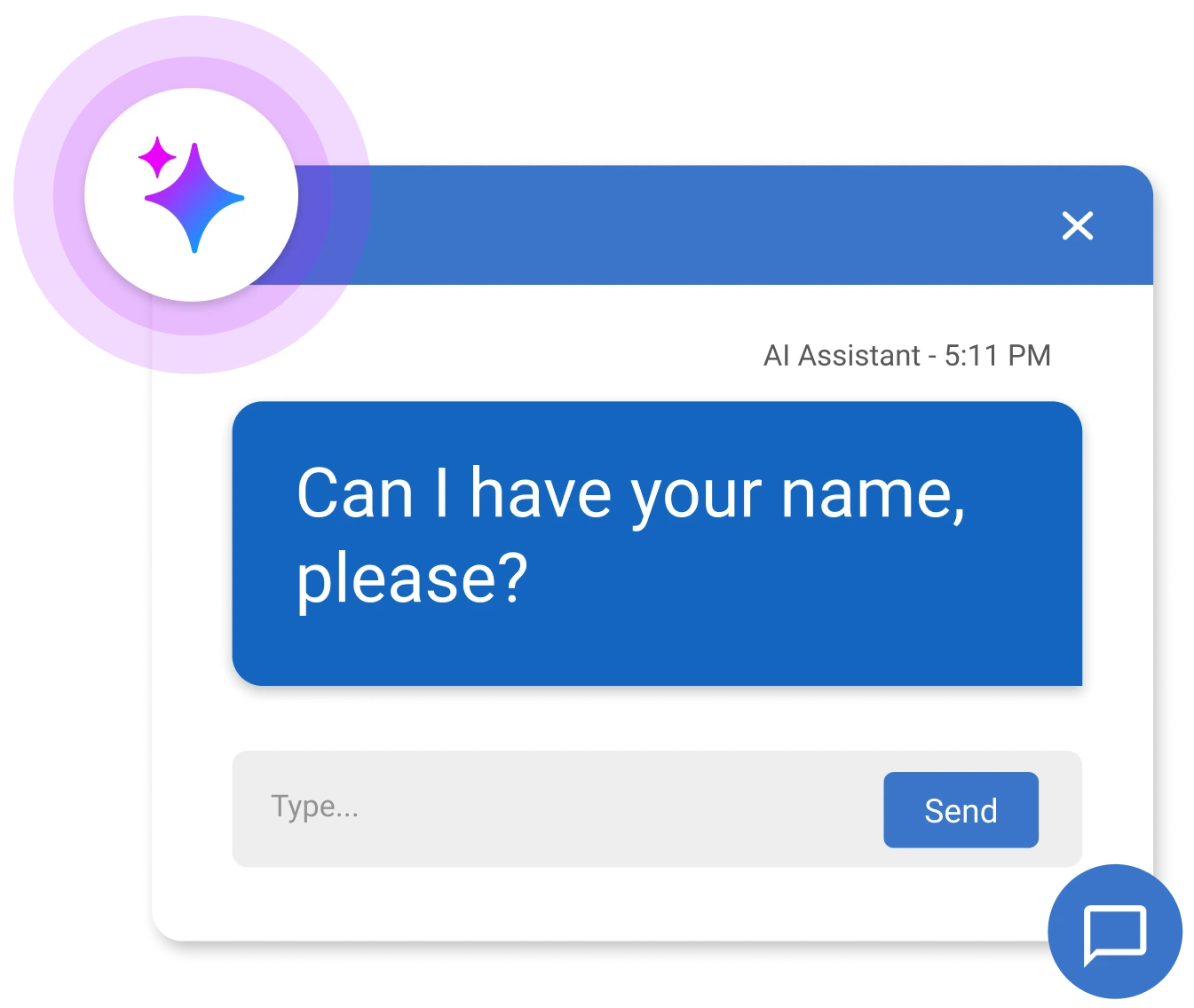 AI assistant collecting customer details in chat to streamline follow-ups with AI in customer communications