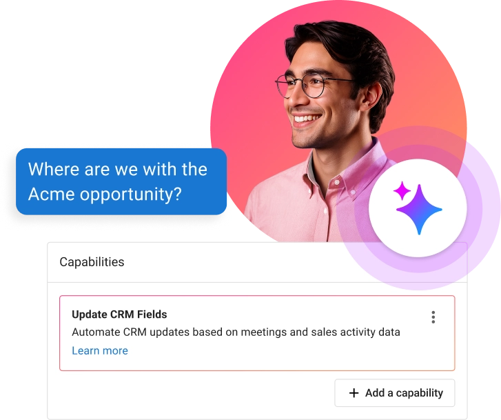 AI sales assistant driving conversions and managing opportunities using AI agents as a service.