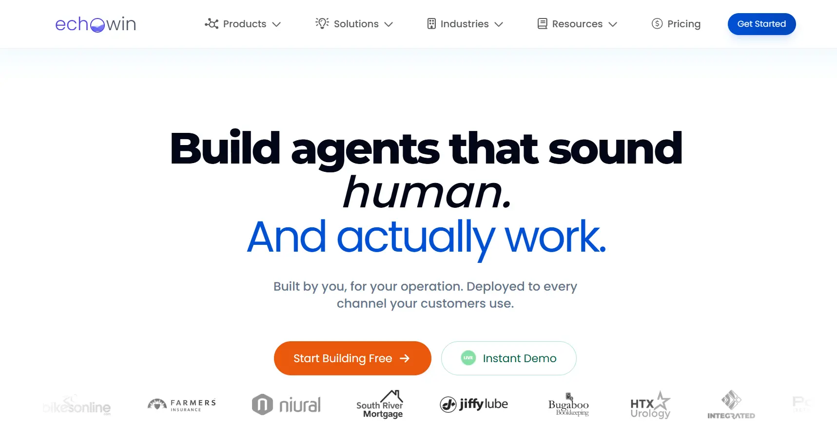 echowin home page.