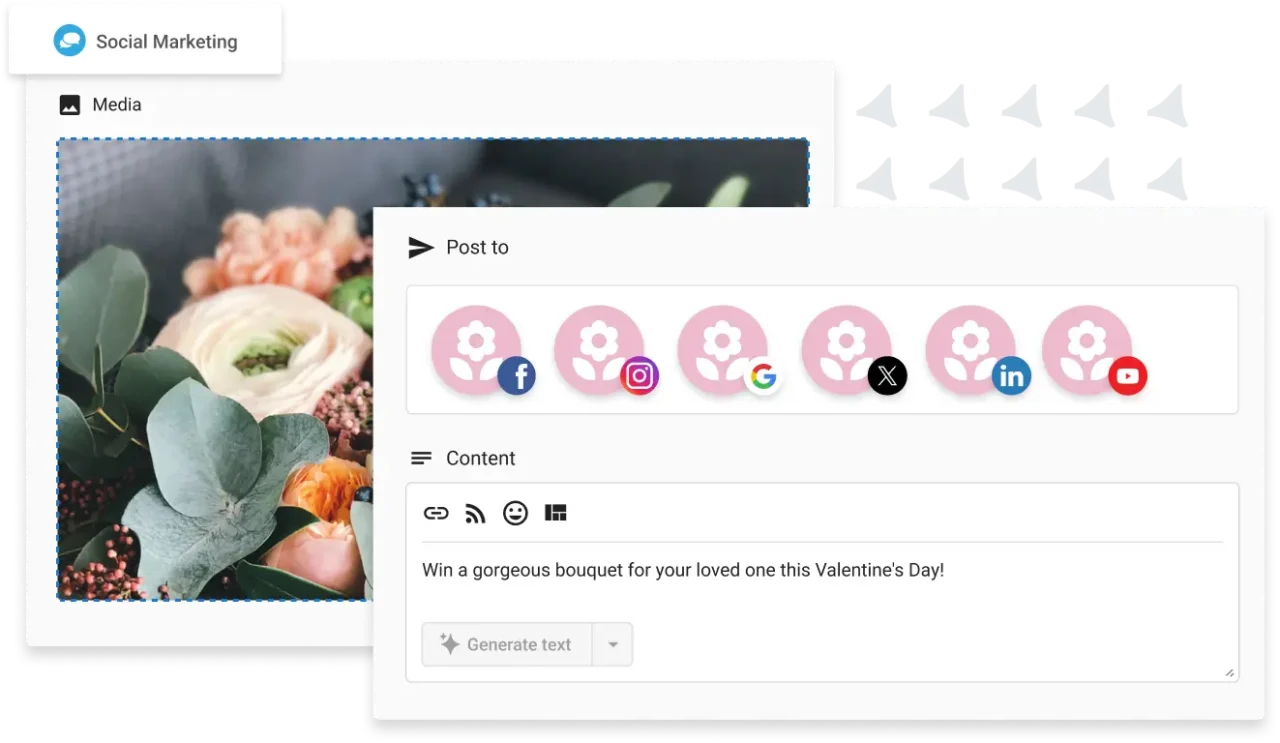 home-service-franchise-marketing-strategy-social-marketing-integrations-vendasta Social media integrations supporting campaign execution in a home service franchise marketing strategy.