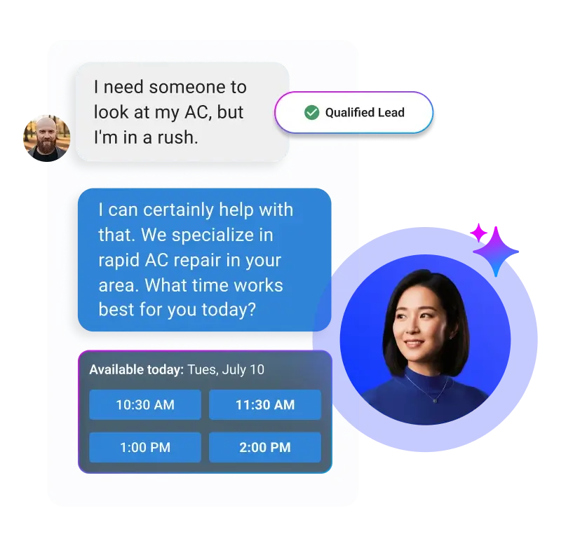 Buyer intent signals for marketing agencies using AI to qualify leads, schedule appointments, and capture high-intent prospects.