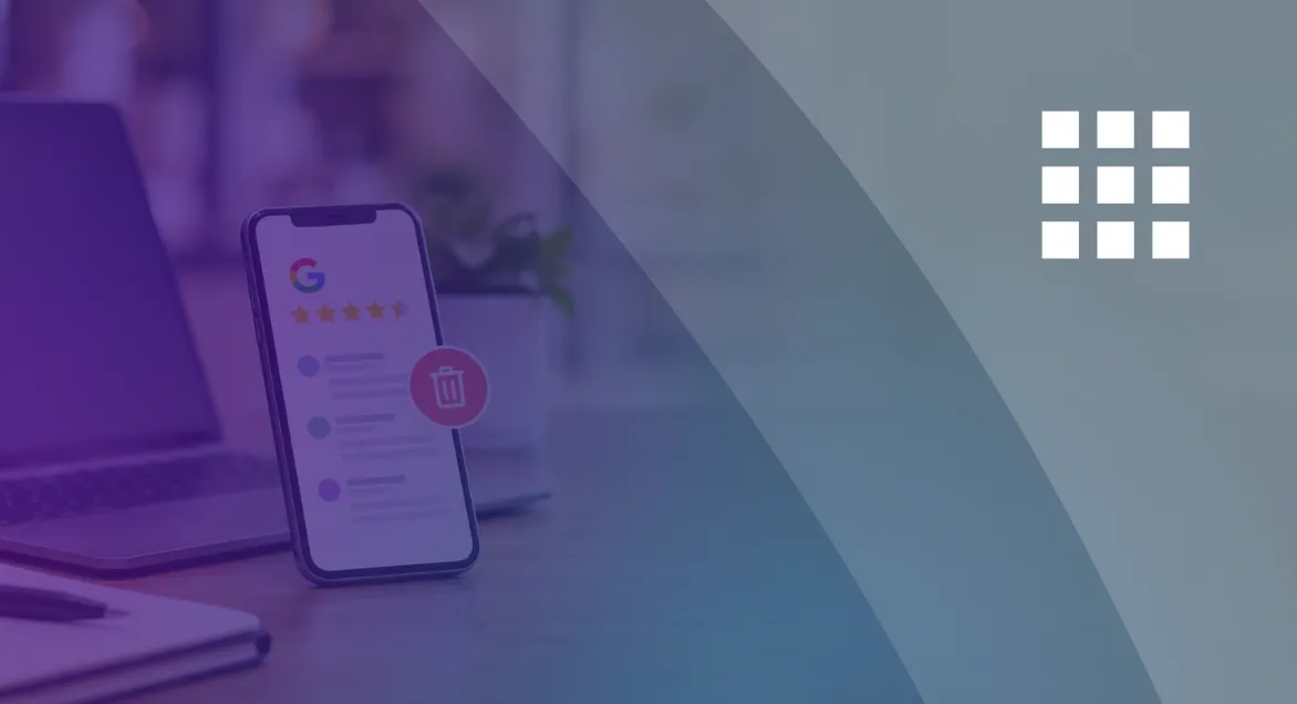 How to Remove Google Reviews A Guide for Business Owners Smartphone showing Google reviews and a star rating beside a trash can icon, representing how business owners try to delete Google reviews