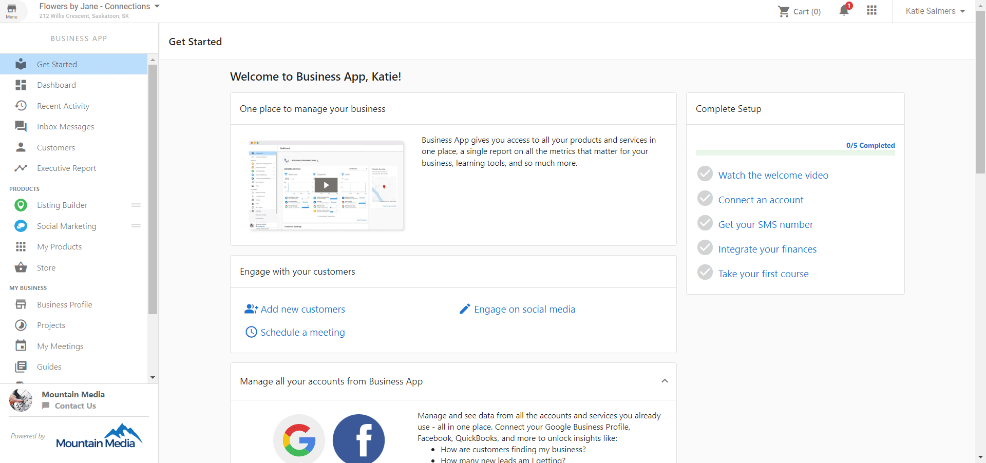Guide clients through Business App