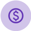 dollar icon purple