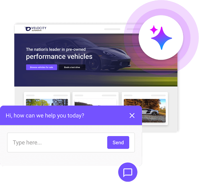 AI-powered web chat to capture leads