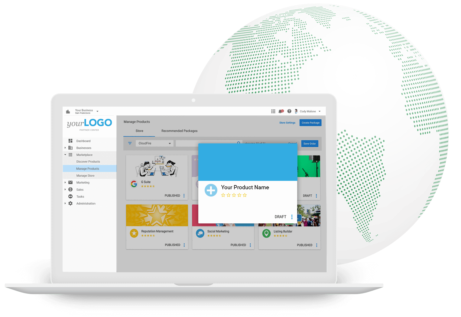 Vendor marketing software