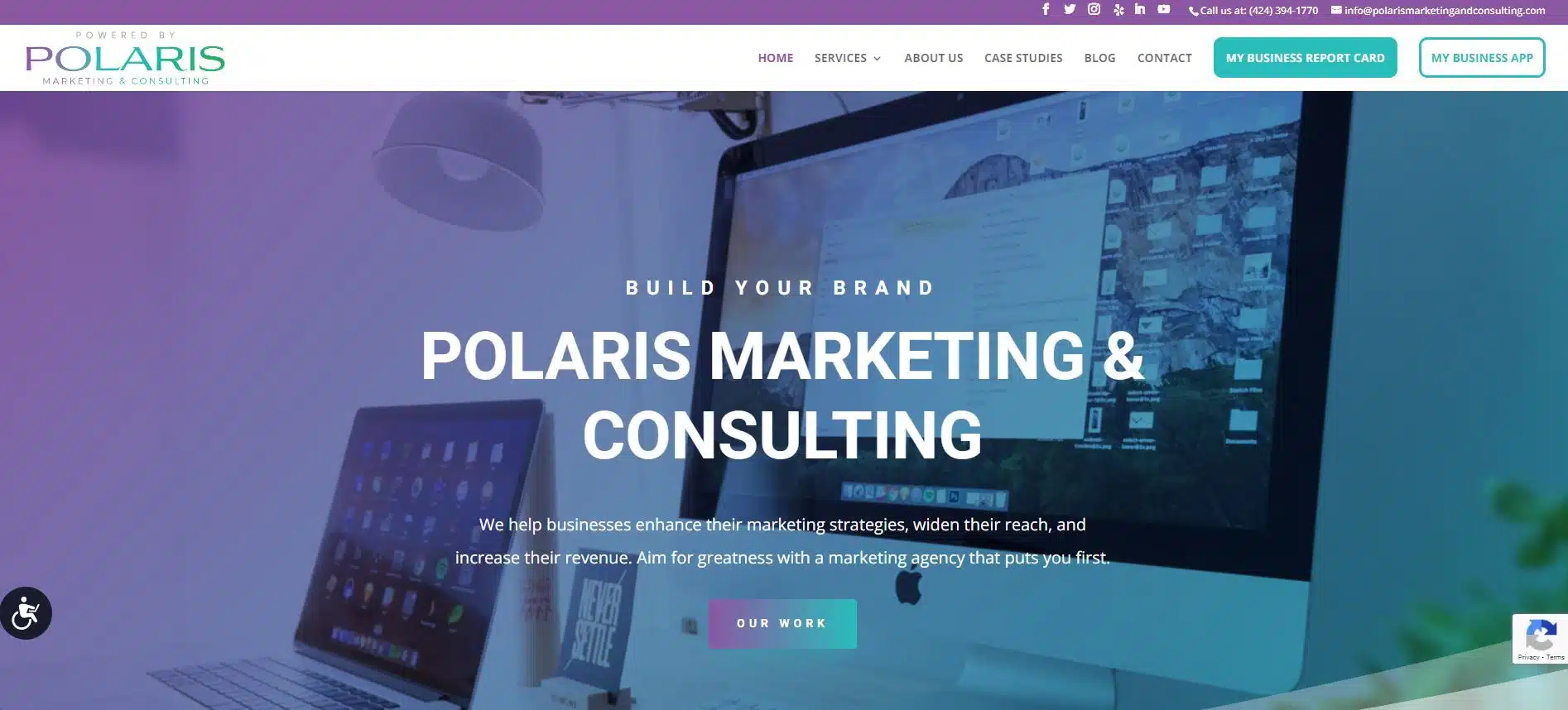 Desktop screenshot of Polaris website