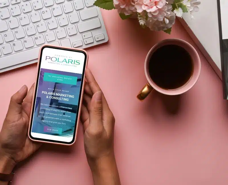 Polaris Marketing website on mobile