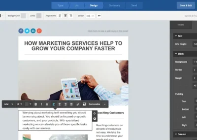 ActiveCampaign template editing
