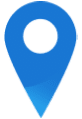Blue pin blue location marker