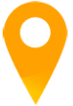 Orange pin orange location marker