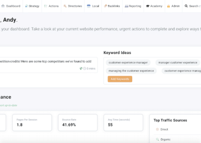opinator user dashboard
