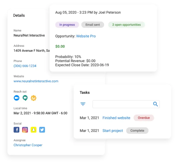 Create detailed contact profiles