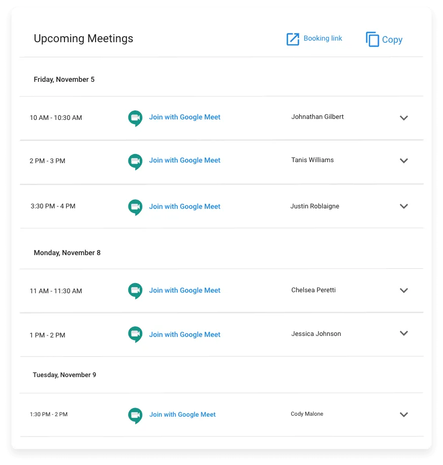 Easily manage your scheduled appointments