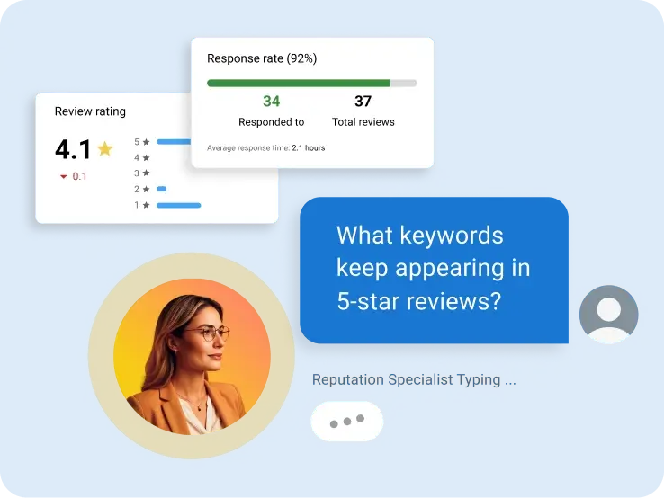 Generate insights from Vendasta's AI Reputation Specialist