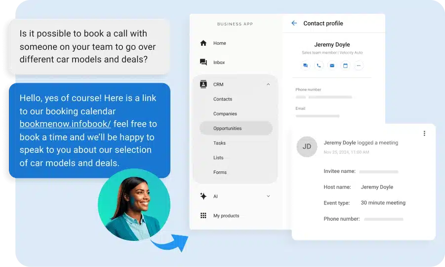 AI Receptionist booking appointments