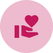 hand holding a heart icon