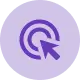 mouse pointer touching target icon