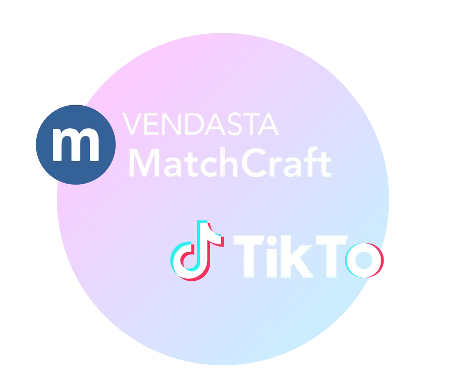 Vendasta MatchCraft and TikTok logos