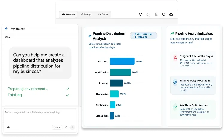 example of vibe chat and preview