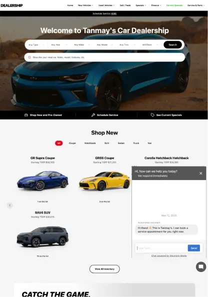 Auto dealership preview