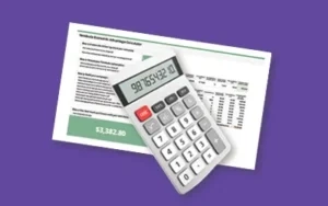 calculator on top of a data sheet