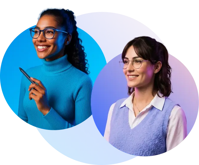 social media manager and ai blogger headshots