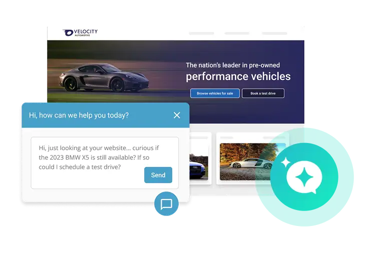 ai chat example on an automotive website